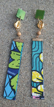 Load image into Gallery viewer, Afrocentric Ankara Fabric strands Clip on Earrings
