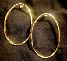 Load image into Gallery viewer, Large Abstract minimalist hoop earrings
