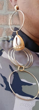 Load image into Gallery viewer, Handmade Gold Metal Multi Hoop Clip On Earrings 7 inch

