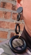 Load image into Gallery viewer, Handmade multi Wooden Hoop Clip on Earrings
