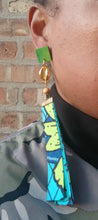 Load image into Gallery viewer, Afrocentric Ankara Fabric strands Clip on Earrings
