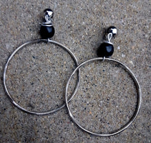 Load image into Gallery viewer, Handmade Large silver Metal Hoop Clip On Earrings
