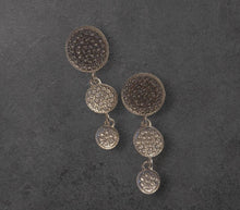 Load image into Gallery viewer, Glam rhinestone dangle earrings (pierced ears) silver
