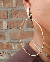 Load image into Gallery viewer, Light gold Metal Hoop Clip On Earrings
