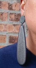 Load image into Gallery viewer, Minimalist Wood Clip On Dangle Earrings 4.5 inch
