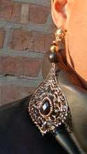 Load image into Gallery viewer, Vintage Handmade Boho Clip On Dangle Earrings gold
