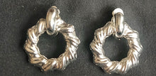 Load image into Gallery viewer, Small Hammered Metal Hoop Clip On Earrings silver

