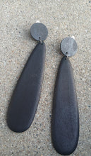 Load image into Gallery viewer, Minimalist Wood Clip On Dangle Earrings 4.5 inch

