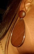 Load image into Gallery viewer, Clip On Wooden Handmade Chunky Design Earrings
