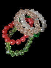 Load image into Gallery viewer, Aka sorority themed Bead Layering Bracelet Set of 5
