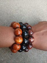 Load image into Gallery viewer, Vintage Chunky Wooden Bracelet Set of 3
