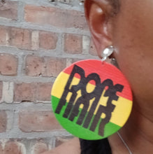 Load image into Gallery viewer, Clip On Afrocentric wooden statement Design Earrings
