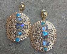 Load image into Gallery viewer, Handmade Light abstract Hammered Metal Disc Clip On Earrings
