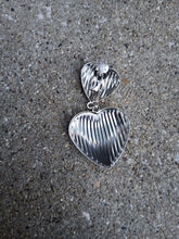 Load image into Gallery viewer, Hammered Metal Heart Clip On Earrings silver
