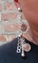Load image into Gallery viewer, Handmade Coin charm Clip On Earrings
