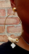 Load image into Gallery viewer, Large Handmade Charm Hoop Clip On Earrings
