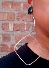 Load image into Gallery viewer, Extra Large Handmade silver Metal Multi Hoop Clip On Earrings
