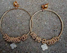 Load image into Gallery viewer, Large Handmade Charm Hoop Clip On Earrings
