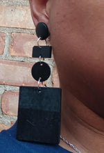 Load image into Gallery viewer, Natural Wood minimalist Clip On Dangle Earrings
