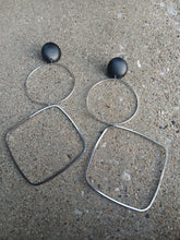 Load image into Gallery viewer, Extra Large Handmade silver Metal Multi Hoop Clip On Earrings
