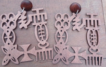 Load image into Gallery viewer, Extra large Adinkra Symbol Clip On Earrings
