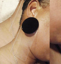 Load image into Gallery viewer, Handmade Avant garde clear Acrylic Clip On earrings 4 inch
