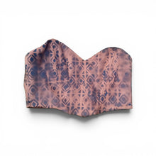 Load image into Gallery viewer, Handpainted Mudcloth Print Cropped Bralet Top in Black And brown size Large
