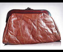 Load image into Gallery viewer, Vintage patchwork leather clutch 1970s
