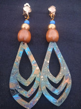 Load image into Gallery viewer, Large Handpainted Clip On Earrings
