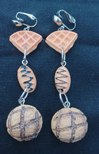 Load image into Gallery viewer, Acrylic Pop Art Pastry themed Earrings Clip on Style
