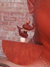 Load image into Gallery viewer, Handmade Extra Large whale life sea Animals Wooden Earrings
