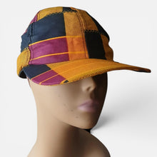 Load image into Gallery viewer, Vintage Kente Cotton Baseball hat snapback closure
