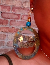 Load image into Gallery viewer, Large Handpainted black queen statement Clip On Earrings
