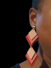 Load image into Gallery viewer, Multi Layer Wooden boho Clip On Earrings

