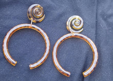 Load image into Gallery viewer, Abstract Acrylic Hoop Clip On Earrings
