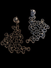 Load image into Gallery viewer, Handmade Modern Brutalist Clip On Dangle Earrings
