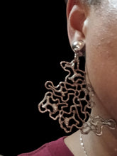 Load image into Gallery viewer, Handmade Modern Brutalist Clip On Dangle Earrings
