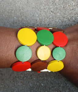 Abstract wooden cuff