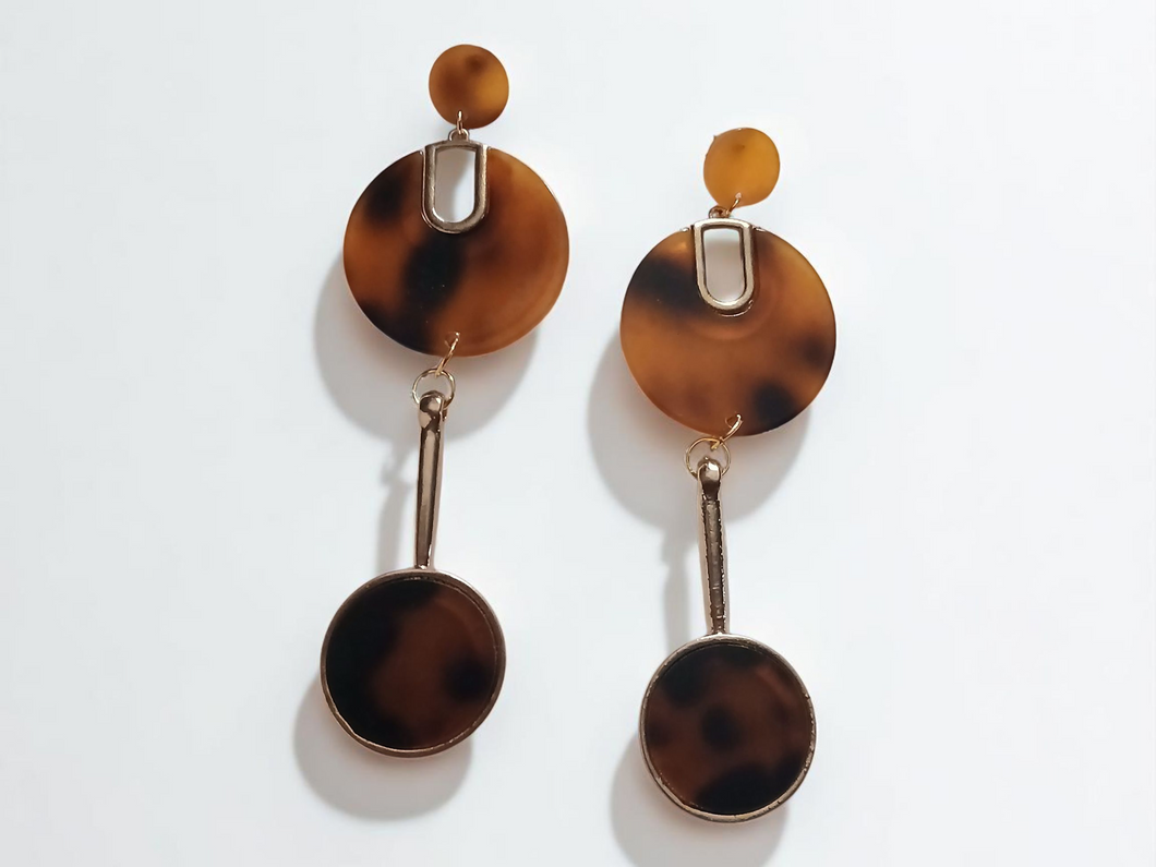 Abstract tortoise earrings