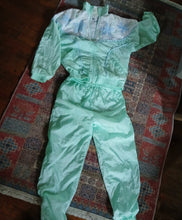 Load image into Gallery viewer, vintage 1980s Anny Mint Green Women&#39;s Track suit medium
