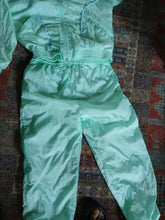 Load image into Gallery viewer, vintage 1980s Anny Mint Green Women&#39;s Track suit medium
