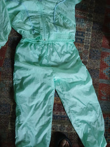 vintage 1980s Anny Mint Green Women's Track suit medium