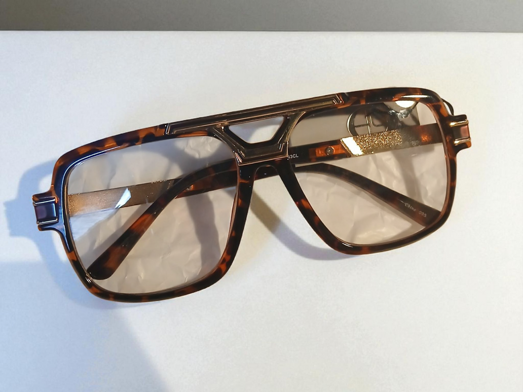 Vintage Style Mock Cazal Clear Lense Glasses
