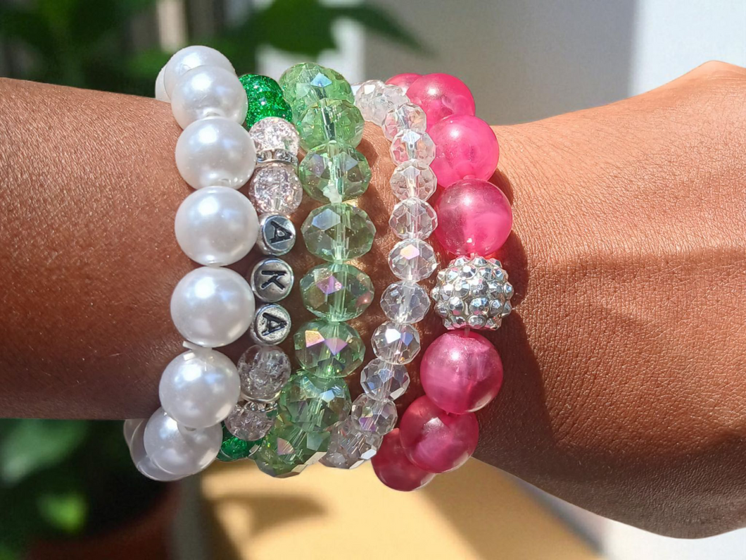 Aka mixed media bracelet set of 5
