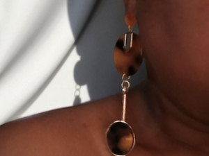 Abstract tortoise earrings