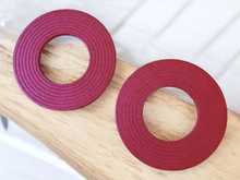 Load image into Gallery viewer, Minimalist Geometric wood clip on earrings
