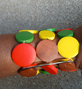 Abstract wooden cuff