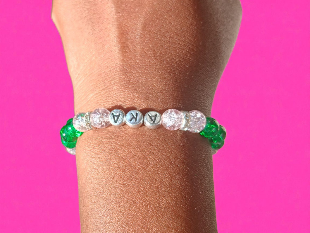 Aka mixed media bracelet