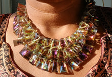 Load image into Gallery viewer, Rare Nakamol Swarovski glass Bib necklace. handmade one of a kind Very hard to find
