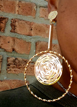 Load image into Gallery viewer, Abstract  hoop clip ons
